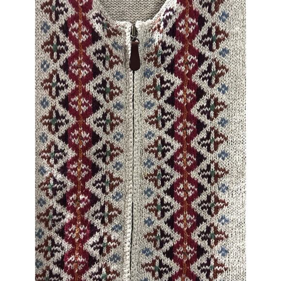 Vtg Northern Isles Hand-Embroidered Sweater Vest- XL Pine Tree Xmas Canoe - Picture 4 of 8